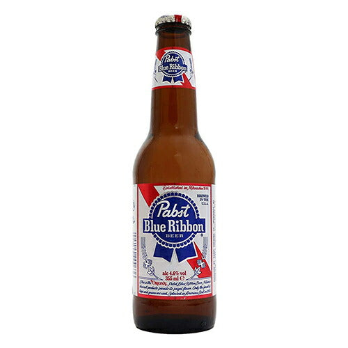 パブストブルーリボン/Pabst Blue Ribbon ビン・瓶 アメリカ ラガータイプ ビール 355ml 5.0%