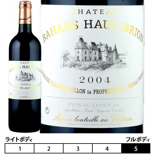 シャトー・バーン・オー・ブリオン[2004年]750ml ペサック・レオニャン[Chateau Bahans Haut-Brion]