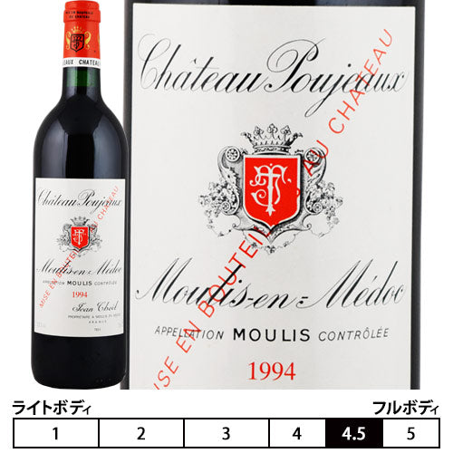 シャトー・プジョー[1994]ボルドー 赤 750ml　Chateau Poujeaux[ムーリザン・メドック]