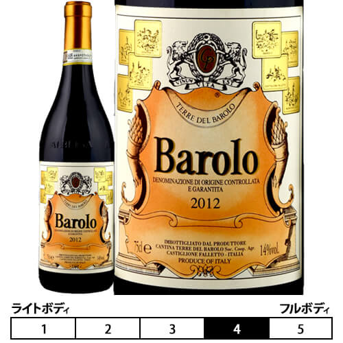 ピエモンテ12本飲み比べセット バローロ/バルバレスコ/ネッビオーロ ダルバ各種4本ずつ[テッレ デル バローロ]赤 750ml　Terre Del  Barolo イタリア ピエモンテ 赤ワイン